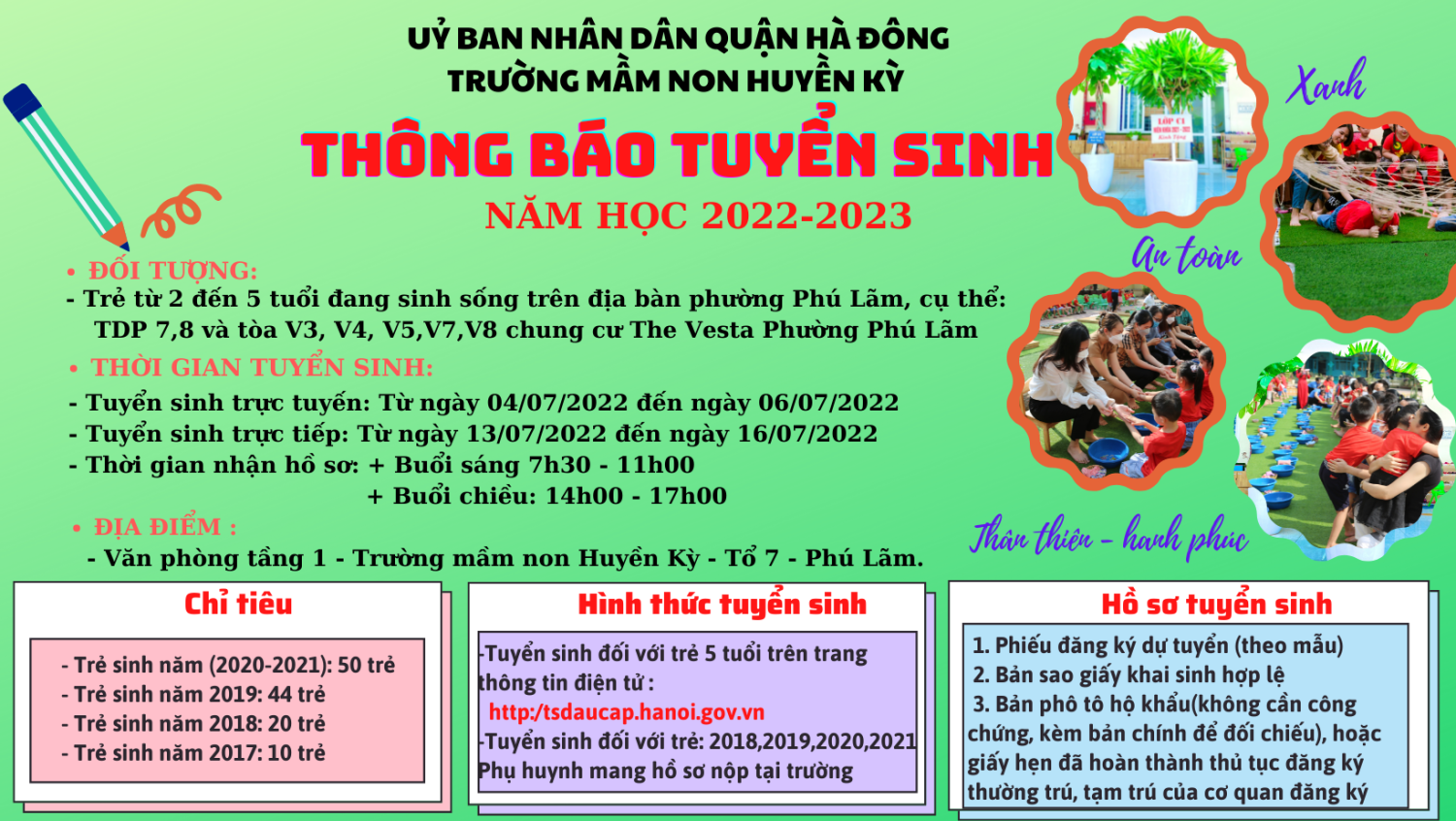 UỶ BAN NHÂN DÂN QUẬN HÀ ĐÔNG TRƯỜNG MẦM NON HUYỀN KỲ