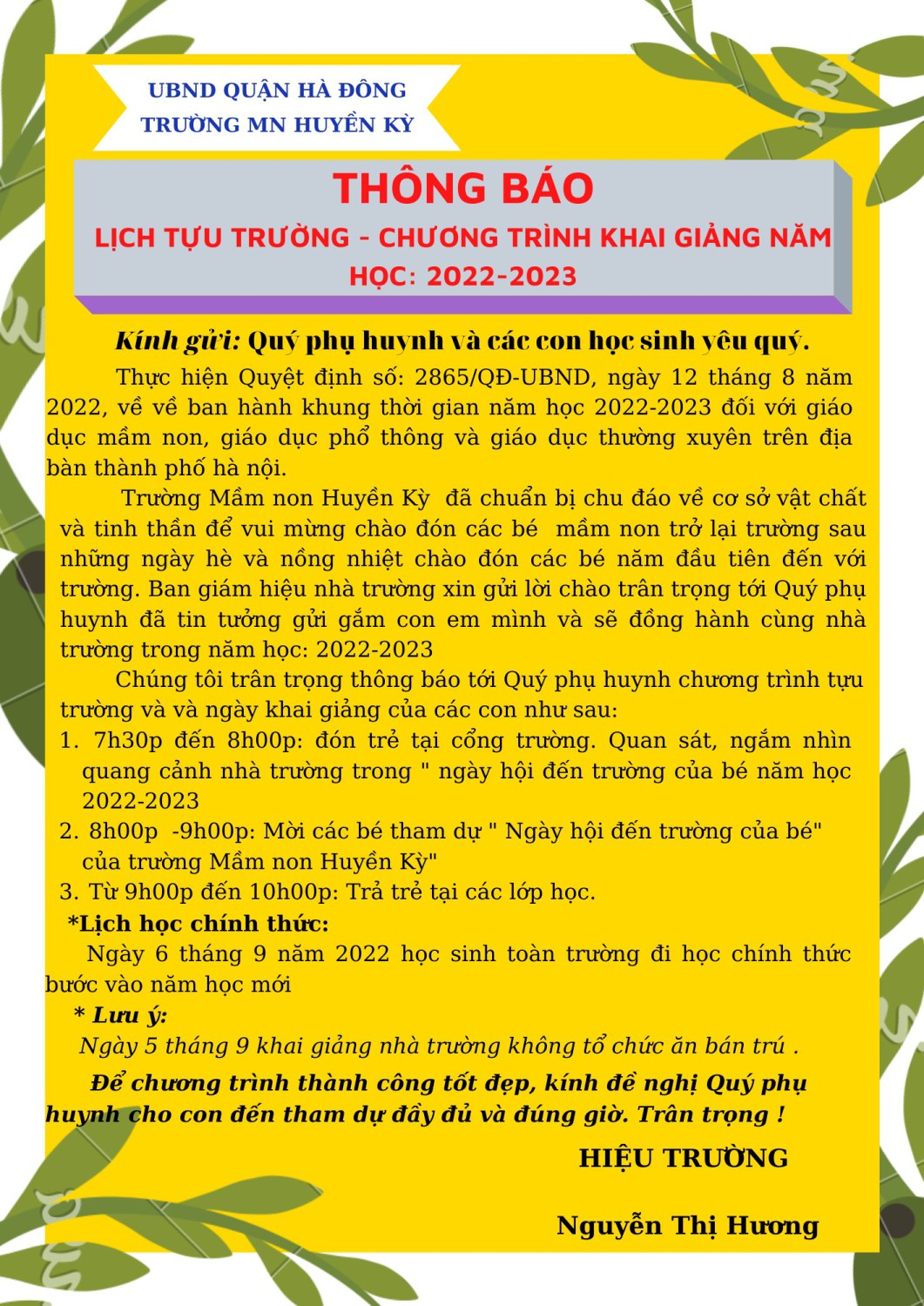 Trường Mầm non Huyền Kỳ tưng bừng chào đón ngày hội đến trường của bé